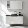 Sleek Contrast Vanity