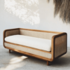 Aruna Wood and Rattan Sofa