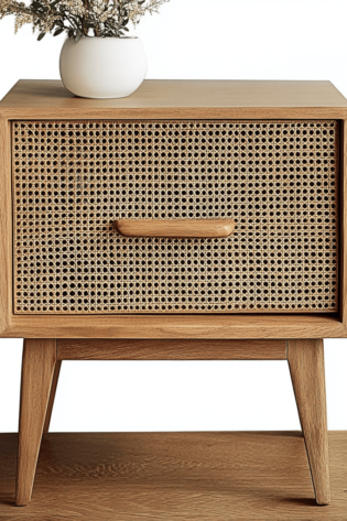 Rattan Retreat Bedside Table